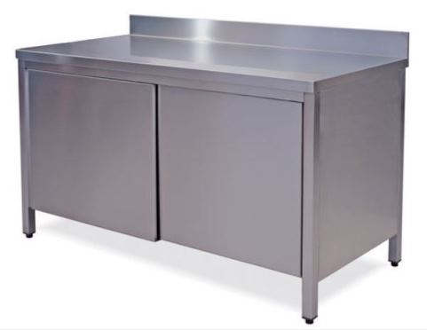Stainless steel Tables with doors