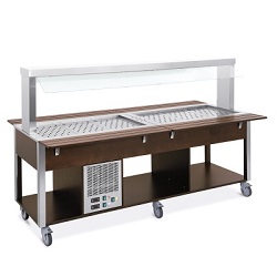 Trolleys for cold / hot mixed buffet
