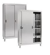 Aisi 304 2 sliding doors storage cabinet