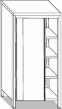 Armoires neutres portes coulissantes 3 ​​étagères H=200