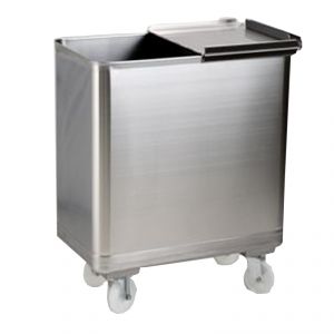 MC1009 trolley equipped stainless hopper - mm. 350X580XH700