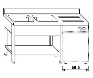 LT1210 Wash legs and shelf dishwasher