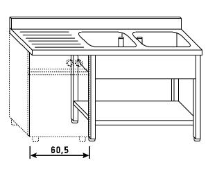 LT1214 Wash legs and shelf dishwasher