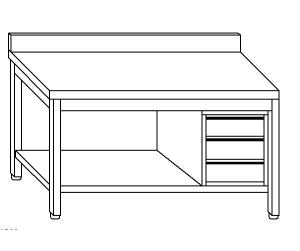 TL5358 work table in stainless steel AISI 304