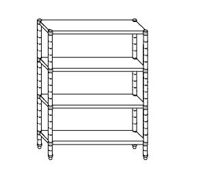 SC8187 shelf aluminized steel 140x40x180 cm