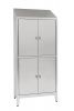 IN-694.06 Multi-storey cupboard in 4-door 4-seater Aisi 304 stainless steel with dirty / clean partition Cm. 95X40X215H