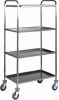 CA 1380 Stainless steel Multiservice Trolley 4 Shelves 91x57x172h 