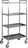 CA 1381 Stainless steel service trolley 4 shelves 111x57x172h