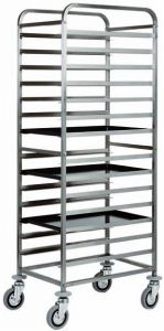 CA1482T20 Stainless steel Tray rack trolley for bakeries 20 board 60x40