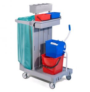 CA1614 Multi-purpose plastic trolley for cleaning 92x55x124h