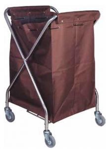 CA3203 Folding laundry trolley with cloth bag on wheels