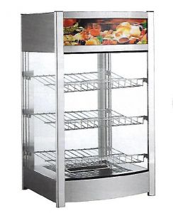 RTR97 Stainless steel Countertop warming display 3 shelves +30 + 90°C