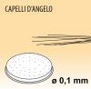 MPFTCAN4 Extrusor de aleación latón/bronce "CAPELLI D'ANGELO" para maquina para pasta fresca