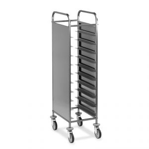 1470GN-PI Tray trolley, stainless steel side panels, capacity 10 GN trays