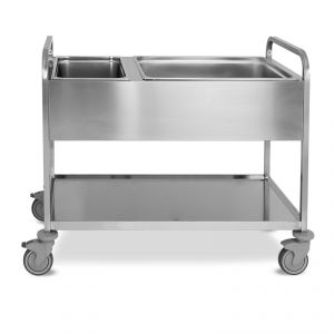 1515 Grooming trolley, with 2x1 / 2 + 1x2 / 1 GN containers, 1 service shelf