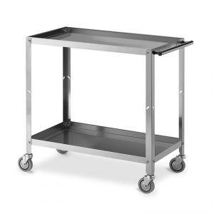 1545 Stainless steel service trolley, 2 shelves cm 80x45x4h