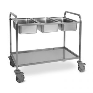 1550 Grooming trolley, 3xGN 1/1 container holder, 1 service shelf