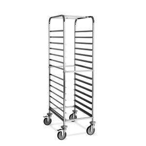 2076-F Tray holder 14x60x40, "L" guides, 2 braked wheels