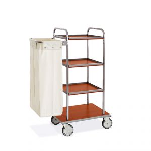 4450-F Laundry basket, 4 shelves 50x45 cm, 2 braked wheels