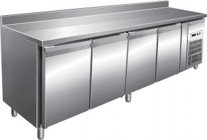 G-GN4200TN - Fridge table with upstand Ventilated 4 doors temp. -2 / + 8 ° C