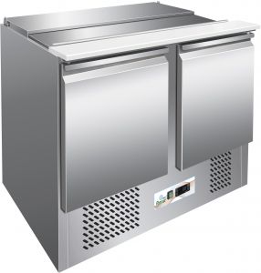 G-S902- Saladette with static refrigeration, stainless steel AISI304 structure, digital thermostat