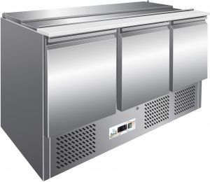 G-S903 Banco saladette refrigerato statico, telaio inox AISI304 termostato digitale 