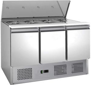 G-S903-FC Static refrigerated salad bench, stainless steel AISI201