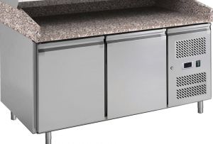 G-PZ2600TN-FC Table réfrigérée avec fonction de comptoir de pizza en acier inoxydable AISI201