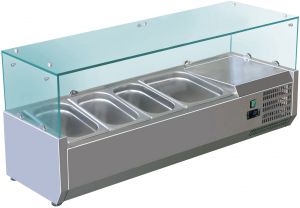 VRX1200-380-FC Vitrine réfrigérée en inox AISI 201 pour lavabos