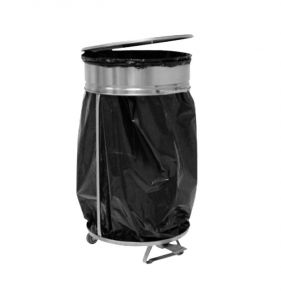 MC1008 Stainless steel steel Dust-bin bag with pedal lid opening 