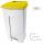 T102036 Mobile plastic pedal bin White Yellow 120 liters (Pack of 3 pieces)