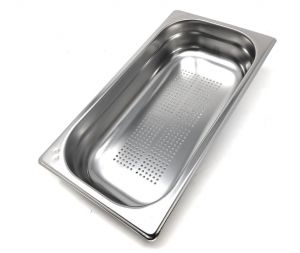 GST1 / 3P065F Gastronorm container 1/3 h65 drilled in stainless steel AISI 304
