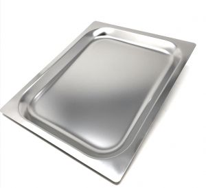 FNC1 / 2P020 Plaque de cuisson Gastronorm 1/2 h20 en acier inoxydable bord plat AISI 304