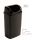 T907501 Cubo de basura con tapa embudo en polipropileno negro