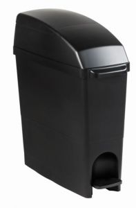 T104281 Sanitary towel disposal bin Black polypropylene 18 liters