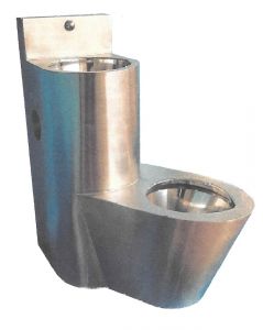 LX3680 Blocco Professionale combinato WC con lavabo - versione Destra - satinato