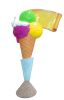 EG011A Ice cream with parchment - 3D advertising cone for ice-cream parlor, height 150 cm