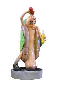 SR009 Hot dog - hot dog pubblicitario 3D per gastronomia altezza 185 cm