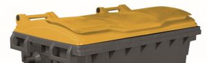 T910671 Yellow lid for external waste container 660-770 liters