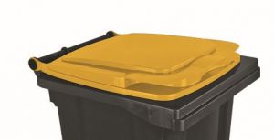 T910131 Yellow lid for external waste container 120 liters
