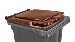 T910134 Brown lid for external waste container 120 liters