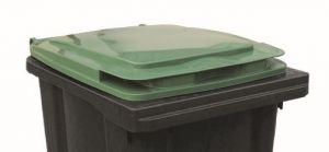 T910253 Green lid for waste container 240 liters