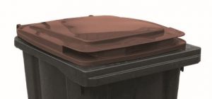 T910254 Brown lid for waste container 240 liters