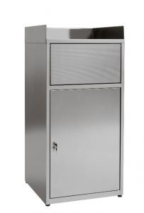IN-701.01 Cabinet waste bin empties trays in AISI 304 stainless steel - Dim. 60x60x120 H