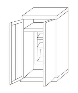 IN-Z.696.03 - 2door zinc-plated plastic Sliding Door Wardrobe - 100x40x180 H