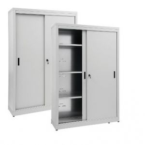 IN-Z.690.14.60 Storage Cabinet with Sliding Doors zinc coated 140x60x180 H