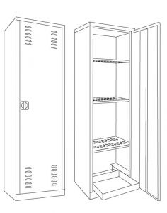 IN-Z.694.10 Cabinets for plasticized zinc pesticides 60x45x200 H