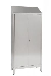 IN-696.06.430 Aisi 430 Stainless Steel Scope Door Cabinet Ante Battenti Cm. 95X40X215H