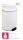 T112206 White steel Pedal bin with silent closing lid 20 liters