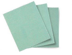 TCH603040 Tissu Basic-T - Couleur Blanc-Vert - 1 Pack de 10 pièces